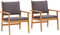 vidaXL - Tuinstoelen - 2 - stuks - met - kussens - in - massief - acaciahout
