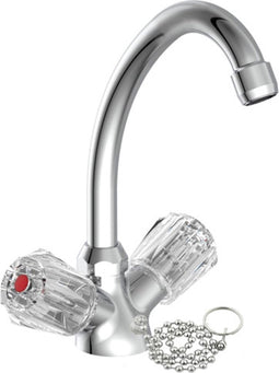 SCHÜTTE Savino Wastafelkraan - Mengkraan - met Waste - Chroom