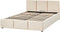 BOUSSE - Tweepersoons boxspring - Beige - 160 x 200 cm - Fluweel