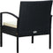 vidaXL - Tuinstoel - met - kussen - poly - rattan - zwart