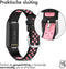 iMoshion Bandje Geschikt voor Fitbit Luxe/Roze - iMoshion Siliconen sport band zilveren gesp zonder pinnetje - Zwart