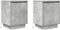 vidaXL - Nachtkastjes - met - led-verlichting - 2 - st - 38x34x50 - cm - betongrijs
