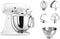 Kitchenaid Artisan 5KSM175PSEWH - Keukenmachine - 10 snelheden - Wit