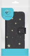 iMoshion Hoesje Geschikt voor iPhone SE (2022) / SE (2020) / 8 / 7 Hoesje Met Pasjeshouder - iMoshion Design Softcase Bookcase - Goud / Zwart / Stars Gold