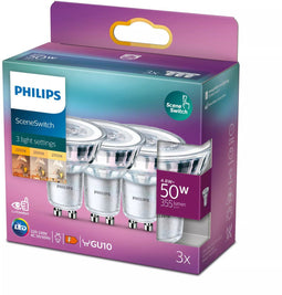 Philips SceneSwitch LED Spot - 50 W - GU10 - warmwit licht - EyeComfort (3 stuks)