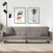 vidaXL - Slaapbank - met - kussens - stof - taupe