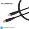 Mobiparts Wall Charger Dual USB-C/USB-A with Lightning Kabel - Zwart