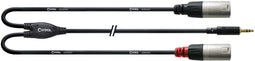 Cordial CFY 1.8 WMM - Kabel 3,5 mm/2X XLR M - 180 cm - Zwart