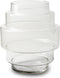 Jodeco Bloemenvaas Didi - helder transparant - glas - 22 x 25 cm - trap vorm vaas