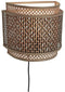 GOOD&MOJO Wandlamp Bhutan - Bamboe/Zwart - 24x12x21cm - Binnen