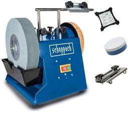 Scheppach Tiger 2500 - Natslijpmachine 10" - 200W met verstekgeleider en slijppasta