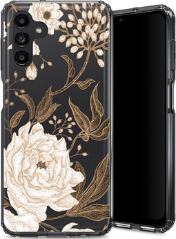 Selencia Hoesje - Geschikt voor Samsung Galaxy A13 (4G) - Zarya Fashion Extra Beschermende Backcover - Golden Flowers