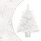 vidaXL - Kunstkerstboom - met - verlichting - en - kerstballen - 65 - cm - wit