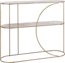 J-Line console 2 Planken + Curve - metaal - goud