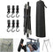 Outdoor Camping Opvouwbare Opknoping Rack Driehoekige Kledingrek Stand Vookware Rack Met 5 Beweegbare Haken & Storage Pouch; Maat M; Merk: Omuky