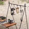 Outdoor Camping Opvouwbare Opknoping Rack Driehoekige Kledingrek Stand Vookware Rack Met 5 Beweegbare Haken & Storage Pouch; Maat M; Merk: Omuky
