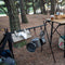 Outdoor Camping Opvouwbare Opknoping Rack Driehoekige Kledingrek Stand Vookware Rack Met 5 Beweegbare Haken & Storage Pouch; Maat M; Merk: Omuky