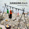 Outdoor Camping Opvouwbare Opknoping Rack Driehoekige Kledingrek Stand Vookware Rack Met 5 Beweegbare Haken & Storage Pouch; Maat M; Merk: Omuky
