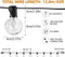 Outdoor Lichtslingers 42FT G40 36+4 Lampen Tuin Lichtslingers Festoen Verlichting voor Binnen & Buiten Decor voor Bruiloft Achtertuin Patio Tuin Terras Cafe Party Warm Wit andere merk-IREGRO