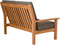 Outdoor Living - Loungebank teak 124cm, incl. kussen