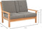Outdoor Living - Loungebank teak 124cm, incl. kussen