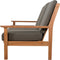 Outdoor Living - Loungebank teak 124cm, incl. kussen