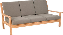 Outdoor Living - Loungebank teak 180cm, incl. kussen