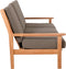 Outdoor Living - Loungebank teak 180cm, incl. kussen