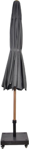 Outdoor Living - Parasol Libra houtlook grijs Ø3mtr