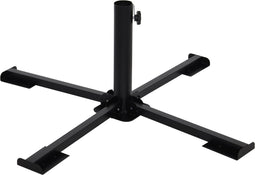Outdoor Living - Parasolvoet - Metaal - Onderhoudsvriendelijk - Duurzame materialen - verstelbare kruispoot - max Ø50mm - zwart