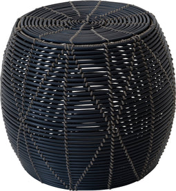 Outdoor Living - Poef Birma wicker zwart ø46x40cm