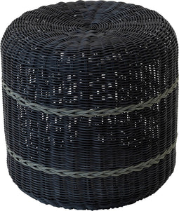 Outdoor Living - Poef Saigon wicker zwart ø41x40cm