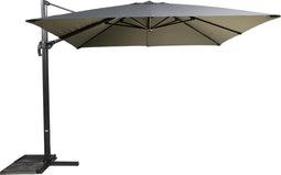Outdoor Living - Zweefparasol Virgo grijs zonder volant 3x3mtr