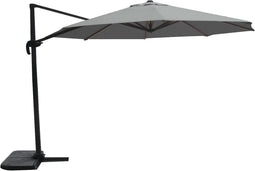 Outdoor Living - Zweefparasol Virgo grijs zonder volant Ø3,5mtr