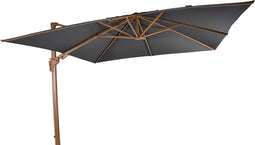 Outdoor Living - Zweefparasol VirgoFlex houtlook grijs 3x3mtr