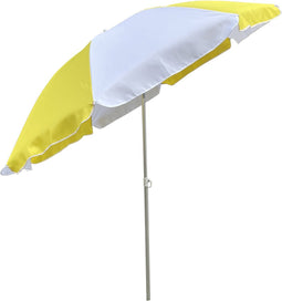 Outdoor Parasol 200 cm Geel/Wit