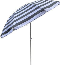 Outdoor Parasol Strepen 180 cm Grijs/Wit