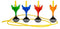 Outdoor Play Giant Garden Darts - Speelgoed - Darts van 23cm - Scorering van 50cm - 4 Darts