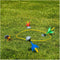 Outdoor Play Giant Garden Darts - Speelgoed - Darts van 23cm - Scorering van 50cm - 4 Darts