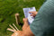 Outdoor Play Kubb spel XL - Speelgoed - Extra grote uitvoering - Geleverd met draagzak - Inclusief spelregels
