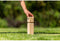 Outdoor Play Kubb spel XL - Speelgoed - Extra grote uitvoering - Geleverd met draagzak - Inclusief spelregels