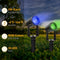 Outdoor RGB-Tuinverlichting - 4 stuks 300 lumen Kleur veranderende Plug-in - Afstandsbediening 14V Laagspanning 14M - IP65 Waterdichte LED-spots met transformator voor tuinpaden - 8 vaste lichtkleuren - Zorgt voor kleur in de achtertuin - 5 modi