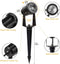Outdoor RGB-Tuinverlichting - 4 stuks 300 lumen Kleur veranderende Plug-in - Afstandsbediening 14V Laagspanning 14M - IP65 Waterdichte LED-spots met transformator voor tuinpaden - 8 vaste lichtkleuren - Zorgt voor kleur in de achtertuin - 5 modi