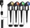 Outdoor RGB-Tuinverlichting - 4 stuks 300 lumen Kleur veranderende Plug-in - Afstandsbediening 14V Laagspanning 14M - IP65 Waterdichte LED-spots met transformator voor tuinpaden - 8 vaste lichtkleuren - Zorgt voor kleur in de achtertuin - 5 modi