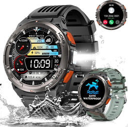 Outdoor Survival Smartwatch – GPS, Hartslag & SpO2 – Waterdicht