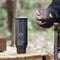 Outin Nano draagbare elektrische espressomachine - snelle waterverwarming - Italiaans design - capsules & gemalen koffie - 20 bar - draagbare koffiemachine - reis & camping koffiezetapparaat 12 volt