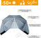 Outsunny 2-in-1 strandscherm zonnescherm strandtent windscherm 210 cm 84D-022GN