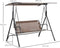 Outsunny 3-zits schommelstoel tuinschommel met verstelbare luifel zwart 84A-181