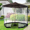 Outsunny Insectennet klamboe voor parasol 3m zwart