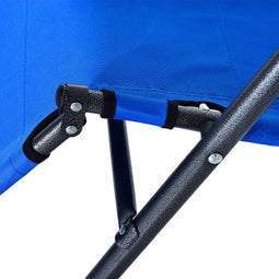 Outsunny Ligbank ligbed strandstoel ligbank voor buiten inklapbaar met kussen strand 84B-044-1